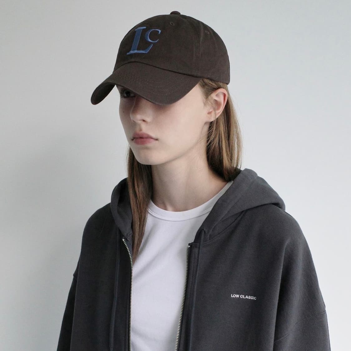 로우클래식 Lc logo ball cap_brown 상품이미지2