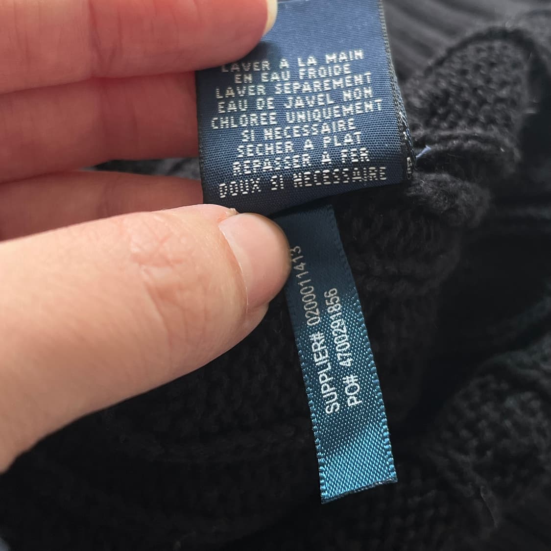 폴로 자수 포니 꽈배기 니트 상품이미지5