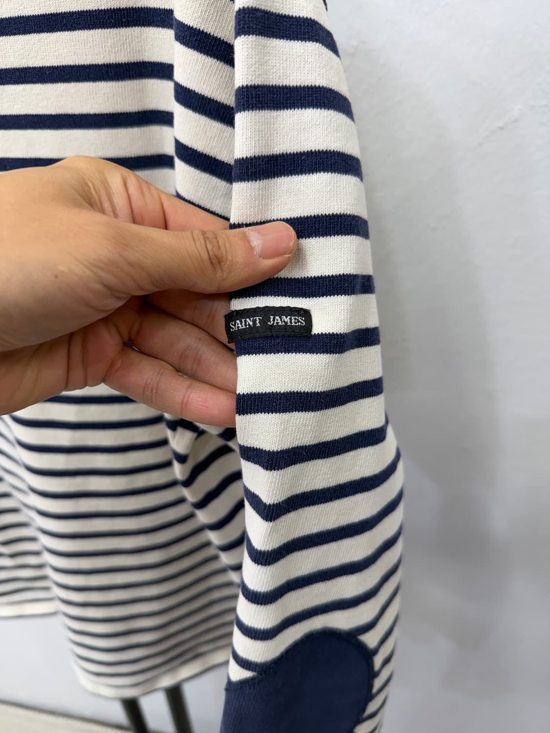 정품) 세인트제임스 여성 엘보패치 긴팔티 40 상품이미지2