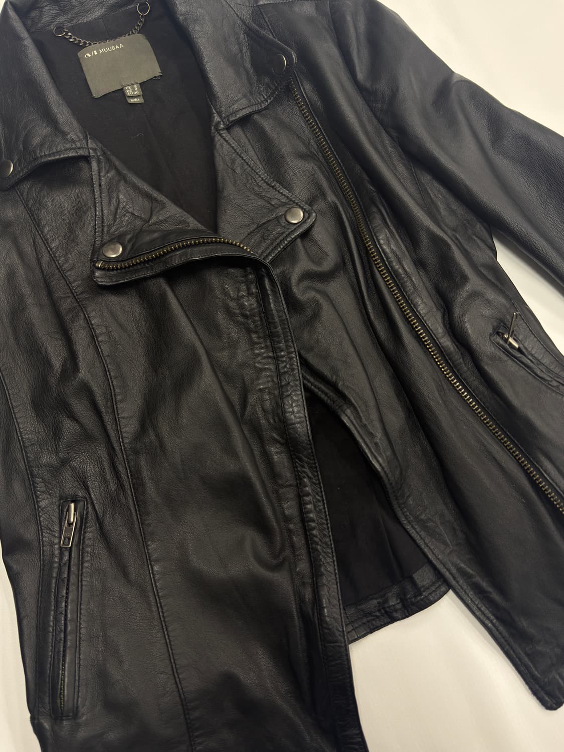 Muubaa  Lambskin 양가죽 100% 쇠맛 라이더 자켓 상품이미지6