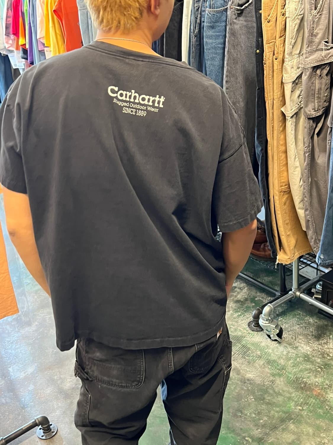 90's [XL] 칼하트 USA 싱글스티치 빈티지 티셔츠 상품이미지4