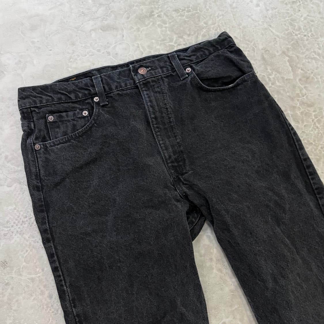 [36/34] 90s USA🇺🇸 리바이스 505 레드탭 블랙 흑청 상품이미지3