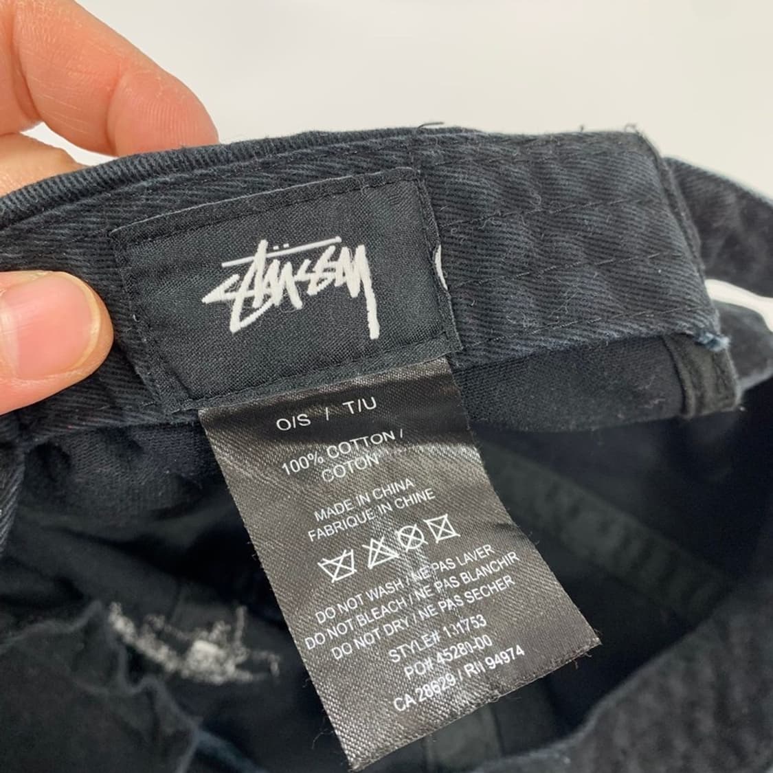 STUSSY 스톡 로고 톤온톤 블랙 볼캡 상품이미지5