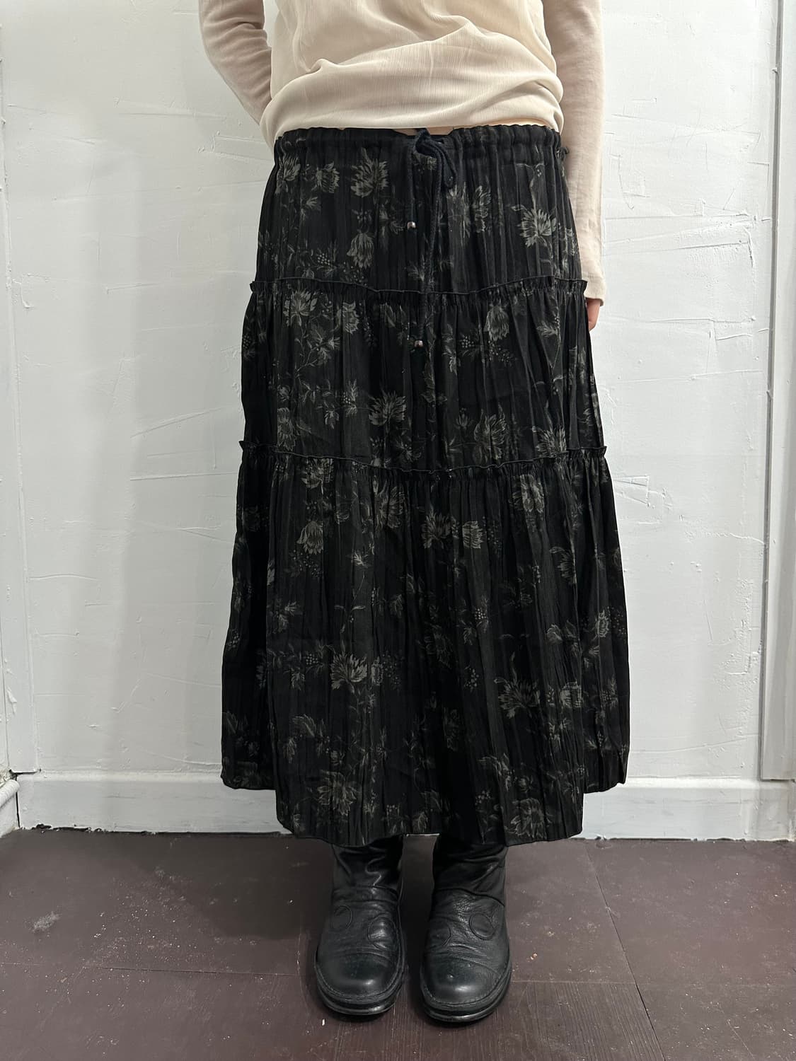 oriental flower long skirt 상품이미지2