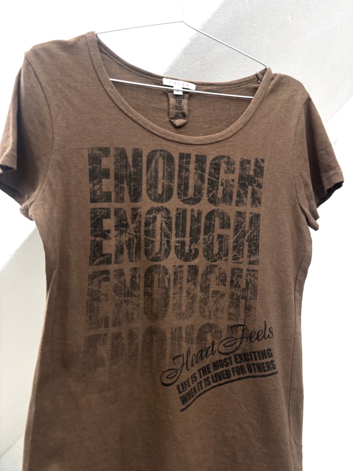 Colza brown y2k slim fit top   상품이미지5