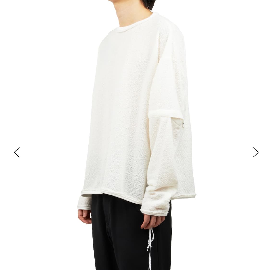 FACCIES BOUCLE MESH LS 아이보리 상품이미지4