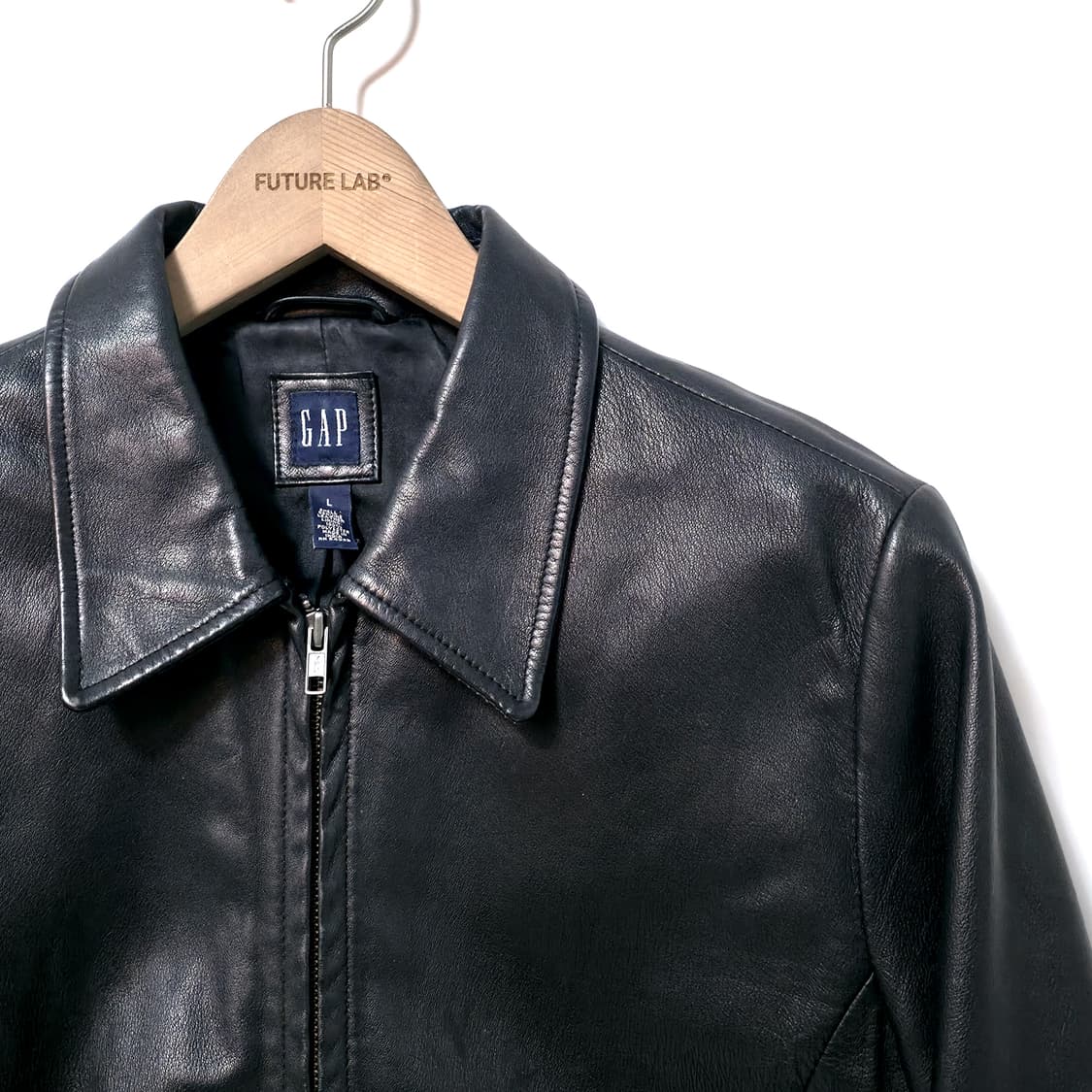 [W/L] 올드 갭 싱글 레더 자켓 블랙 상품이미지3