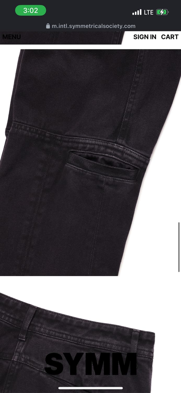 Symm Side Pocket Flared Pants (Dyed Blac 상품이미지5