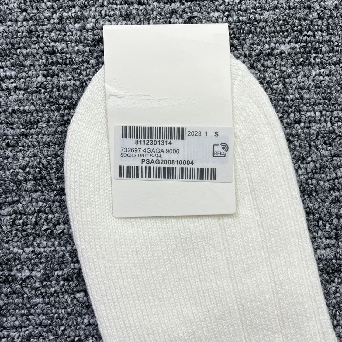 새상품 구찌 양말 로고 삭스 롱삭스 화이트 S 사이즈 풀박스 상품이미지6