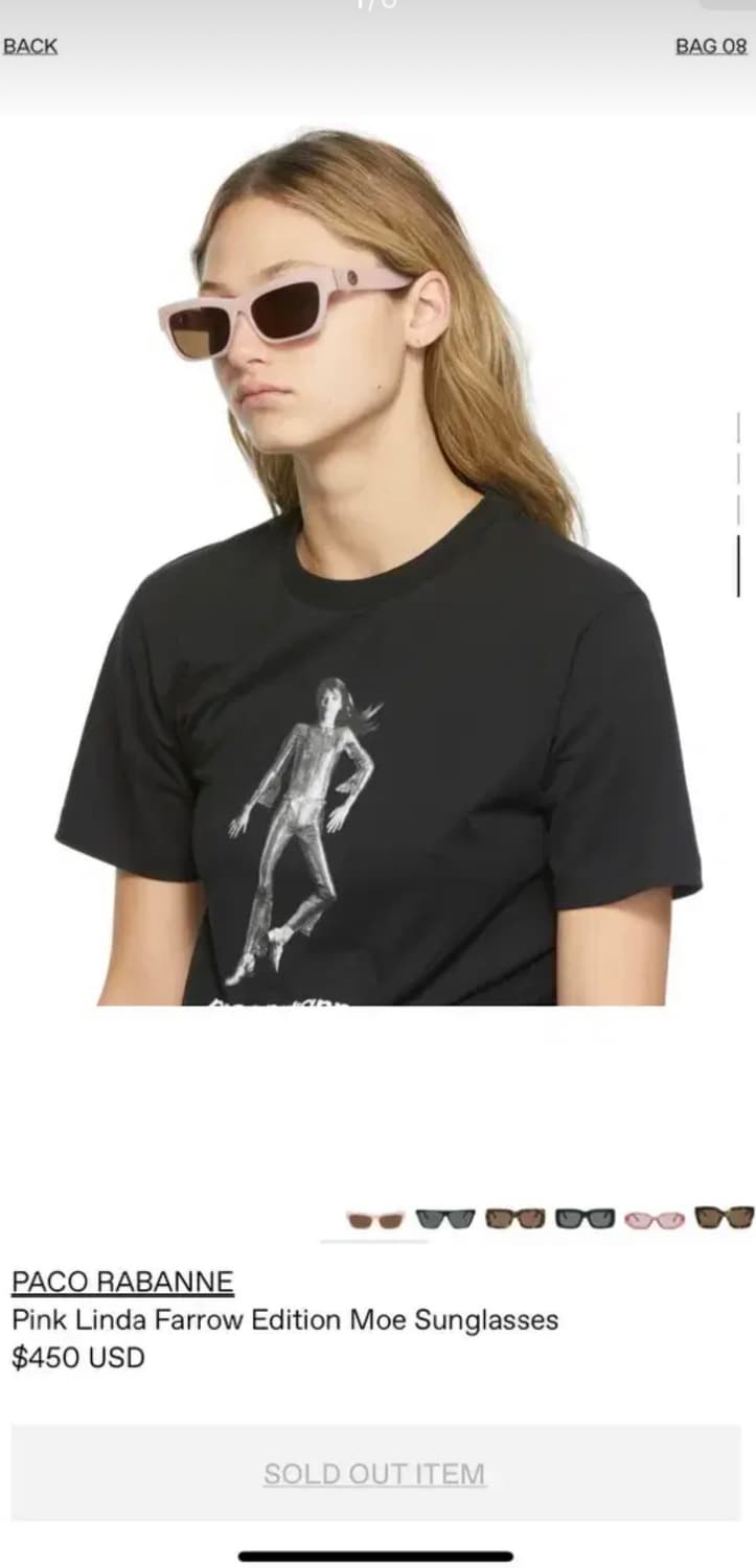 린다페로우 x 파코라반 선글라스 상품이미지1