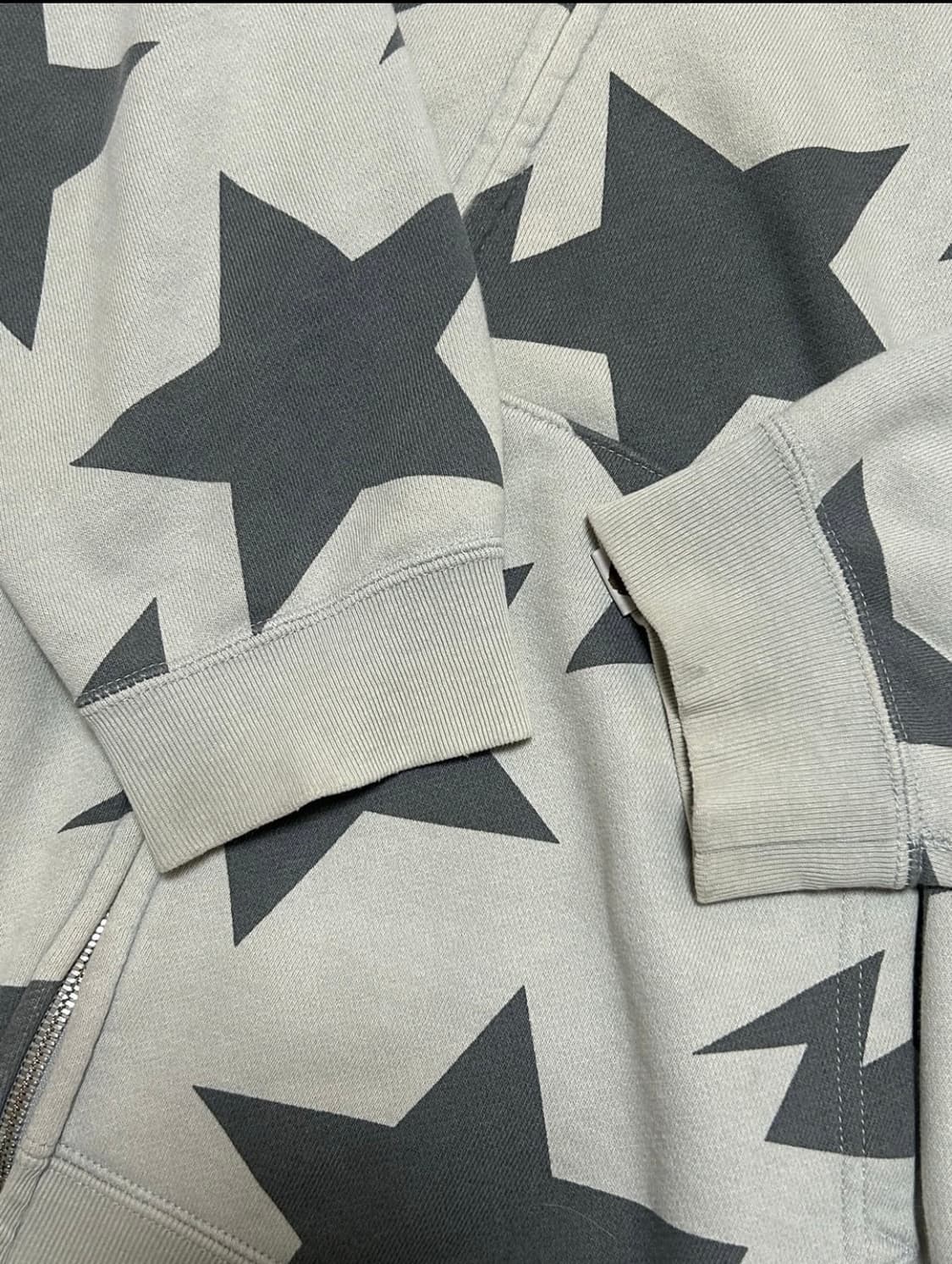 베이프 스타 후드집업 그레이 XL 상품이미지3