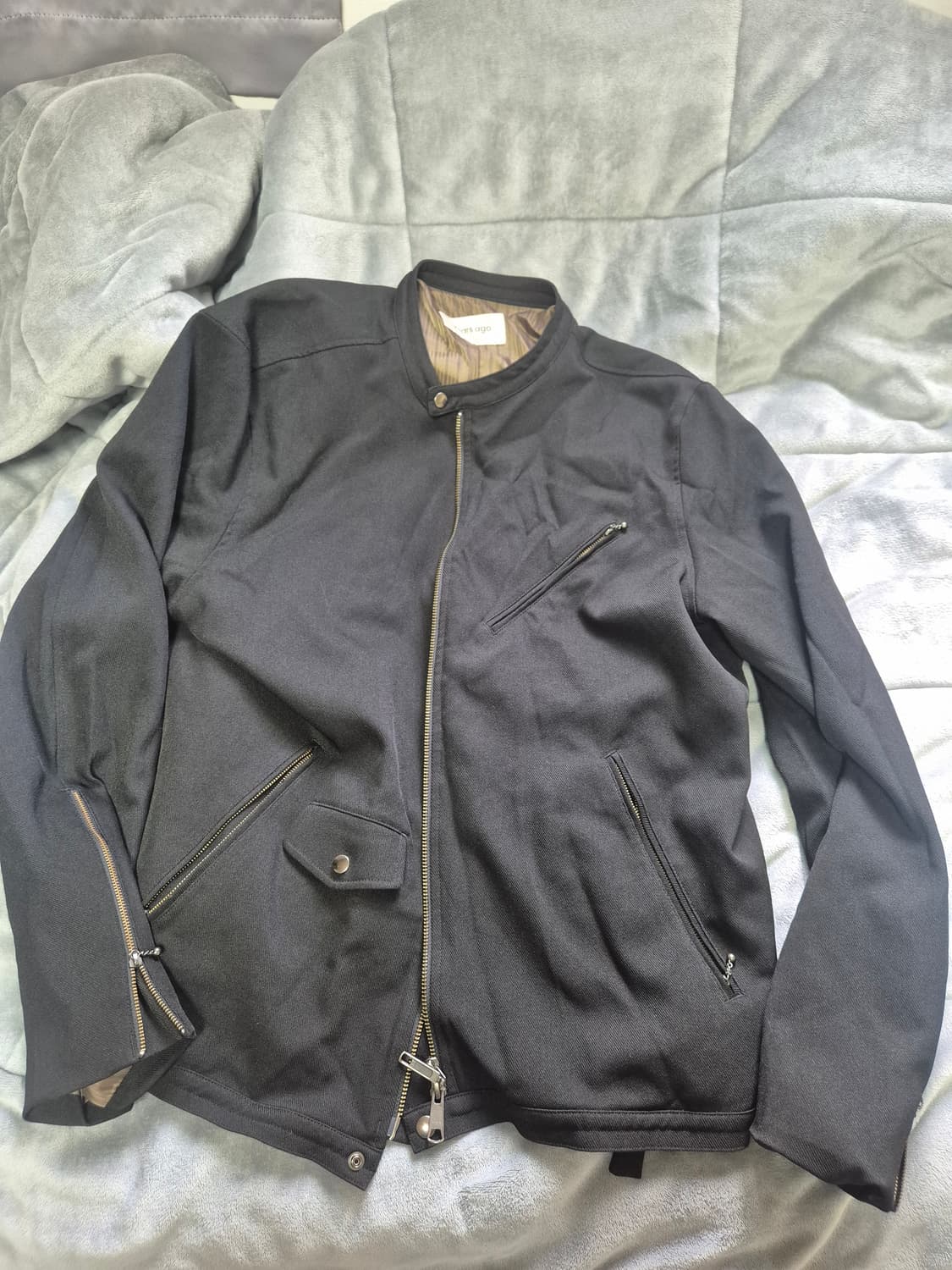 이얼즈어고 블랙 보일 이펙트 라이더 자켓 상품이미지3