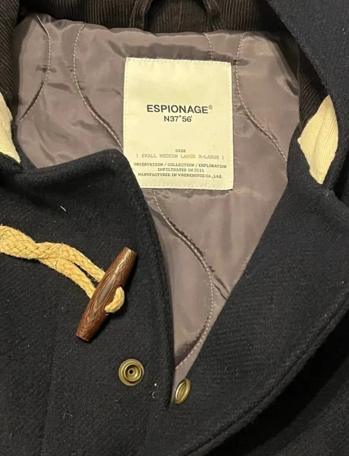 에스피오나지 더플코트 네이비 L 상태 좋음 상품이미지7