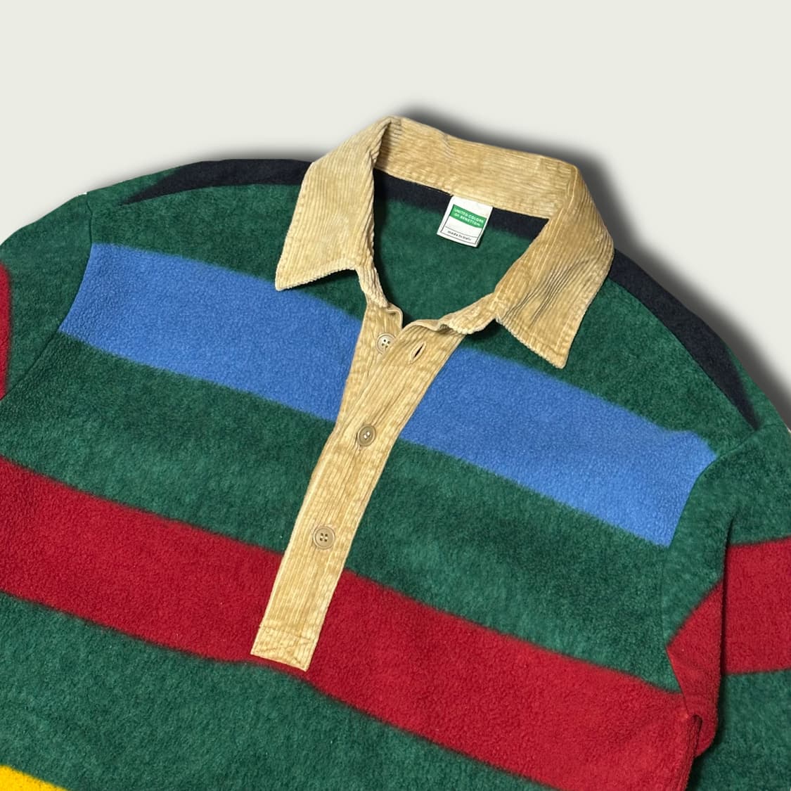 90's 베네통 플리스 럭비티 상품이미지2