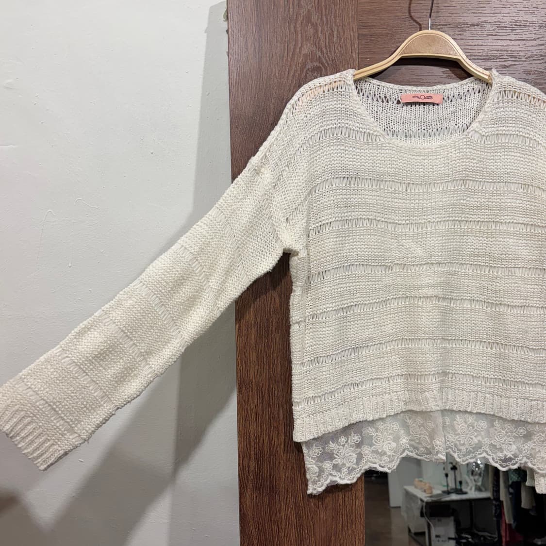 빈티지 아이보리 레이스 포인트 니트 상품이미지8