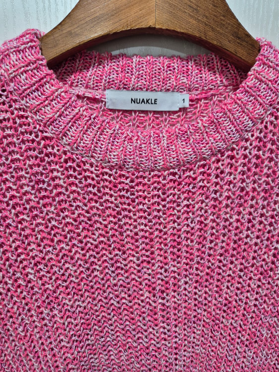 (세일)(새상품)NUAKLE 핑크 여름니트 베스트 상품이미지2