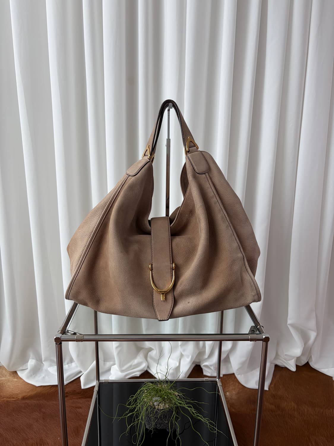 구찌 FW2012  스웨이드 소프트 스터럽 숄더백 상품이미지3