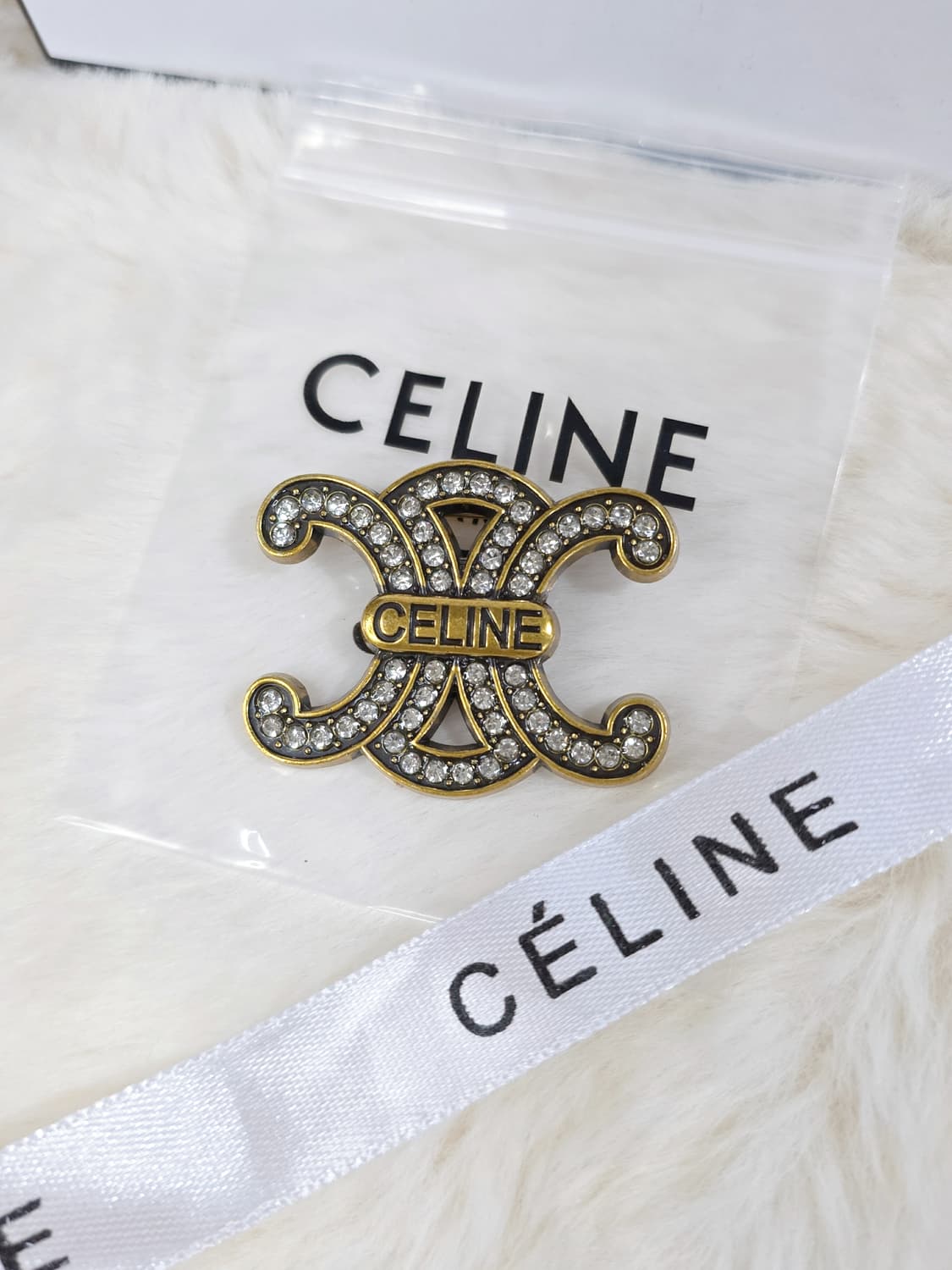 빈티지 엔틱 큐빅 셀린느 브로치 상품이미지3