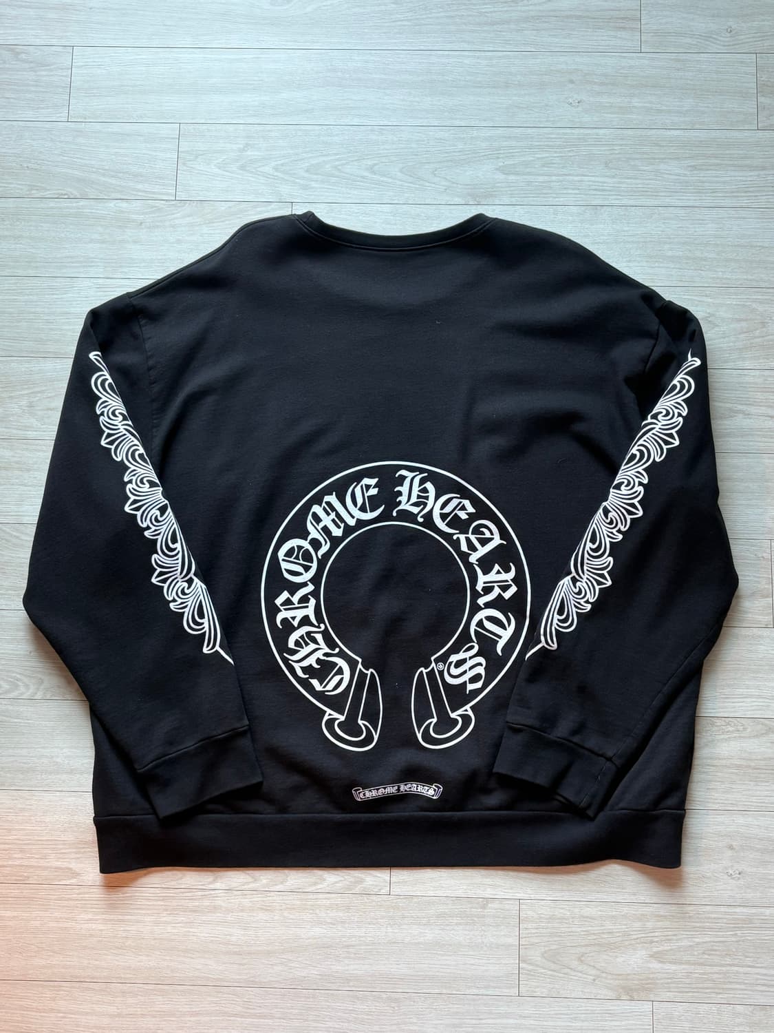 [XL] 크롬하츠 맨투맨 (홀스슈 로고 스웨트셔츠 블랙) 상품이미지2