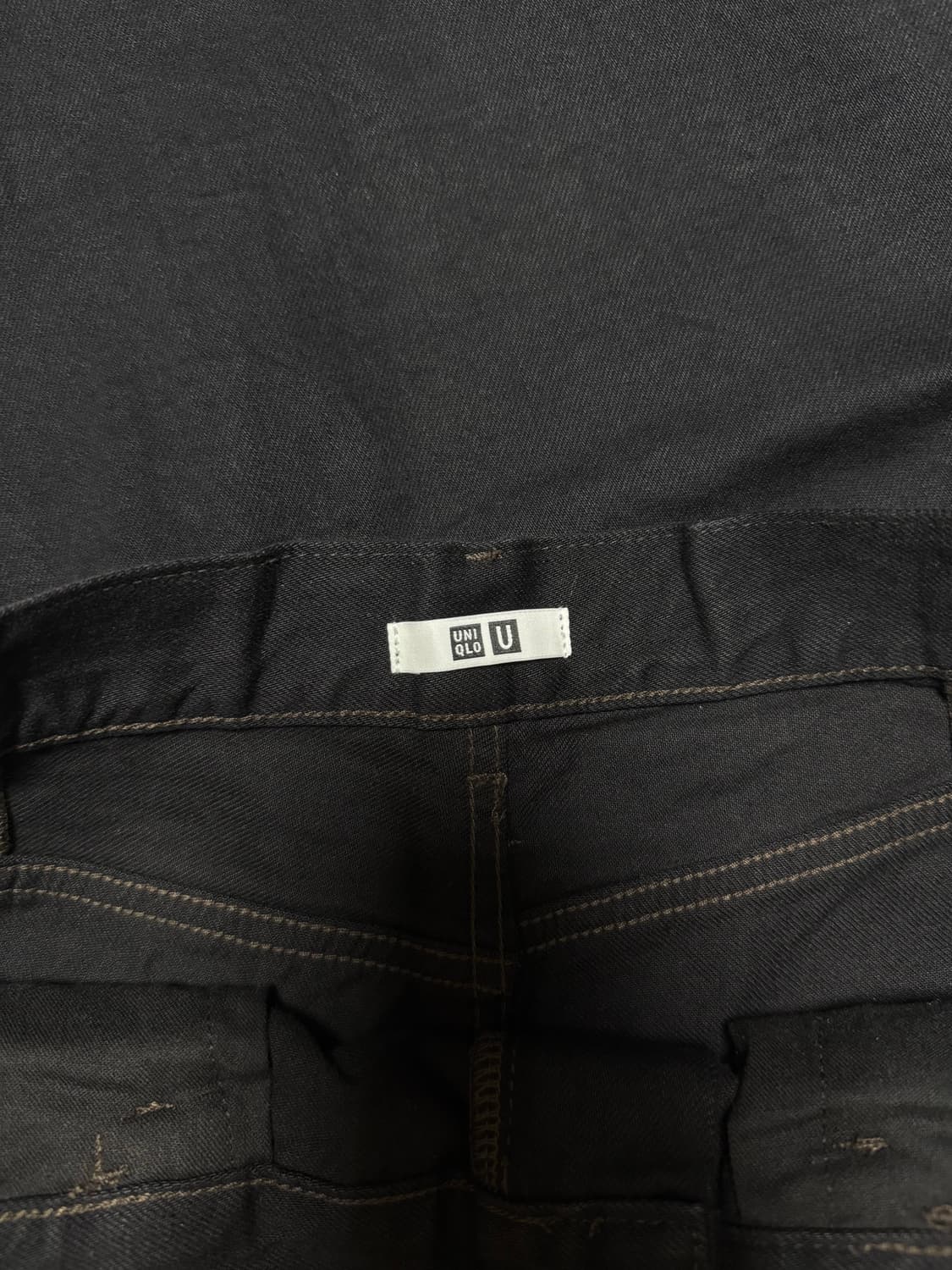 유니클로U 와이드핏 컬러진 블랙 상품이미지4