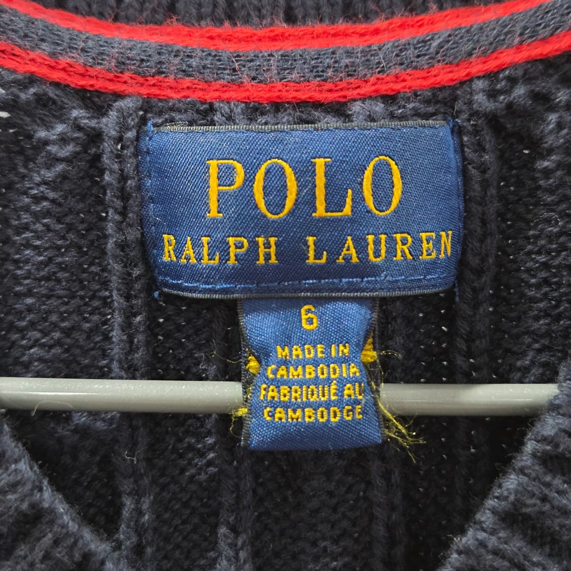 폴로랄프로렌 키즈 케이블 니트 베스트 네이비 6  상품이미지3