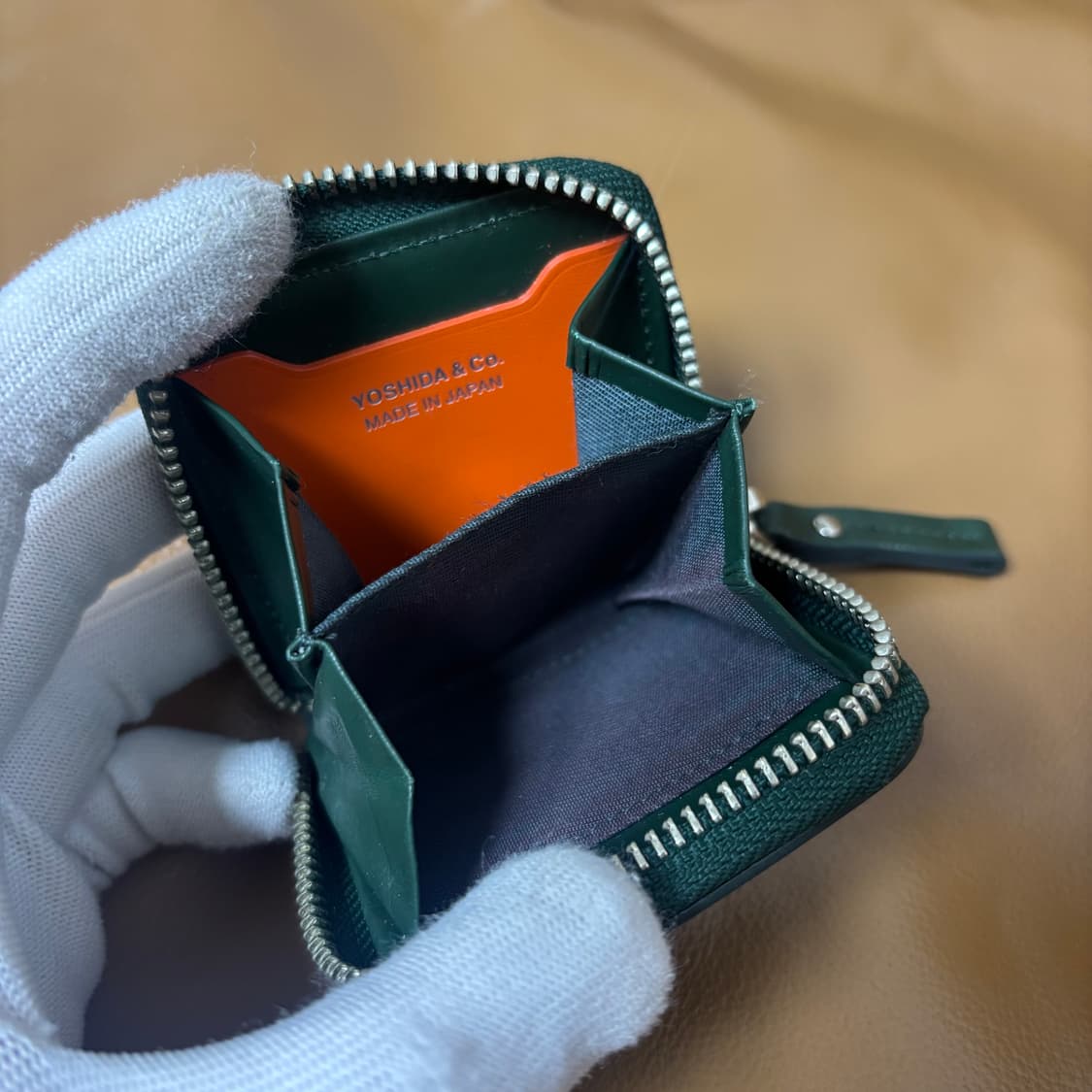 PORTER 포터 엔체이스 레더 코인 케이스 월렛 지갑 딥 그린 상품이미지7
