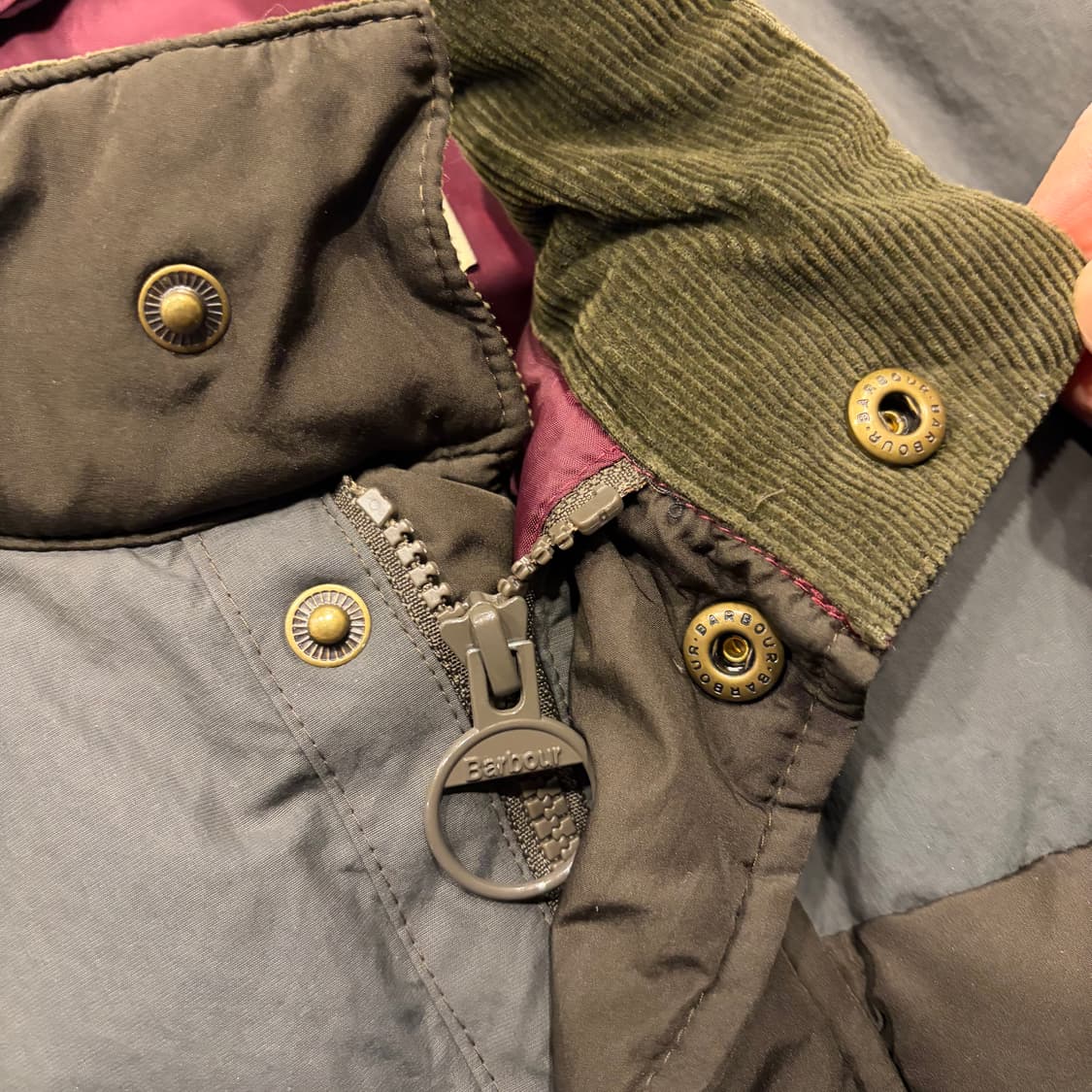 [XL] 바버 스티븐슨 퀼팅 패딩 자켓 브라운 C652 상품이미지5