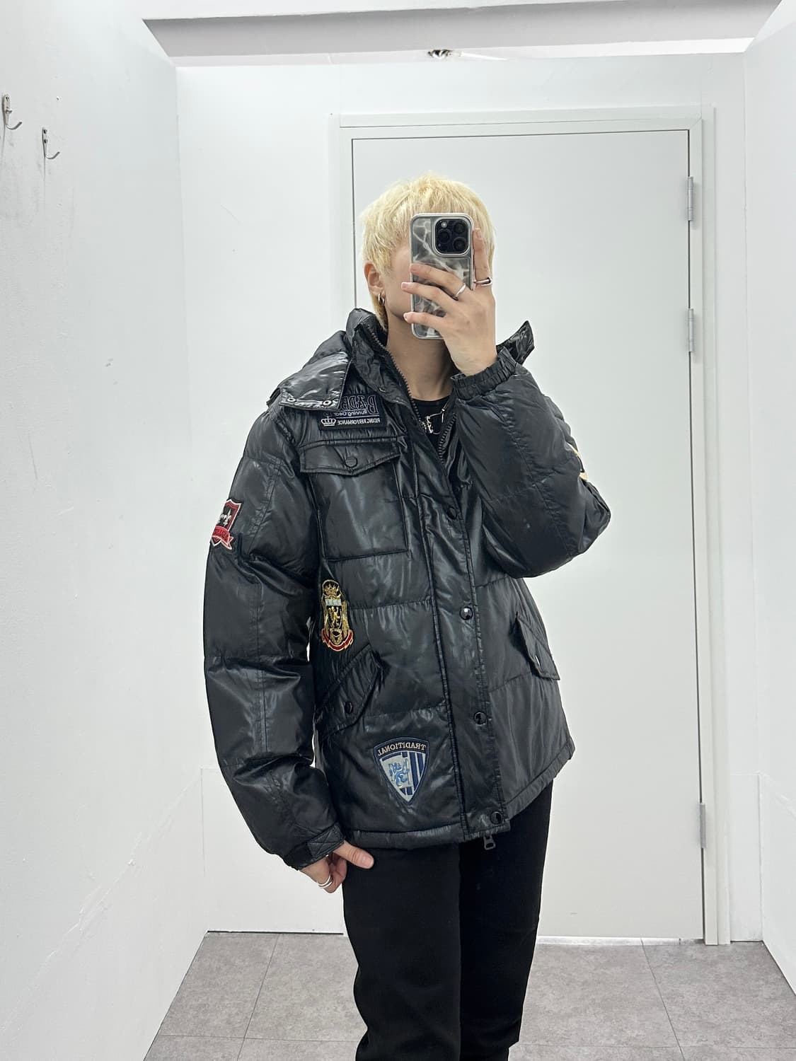 BAD BOY patch detail padding jacket 상품이미지2