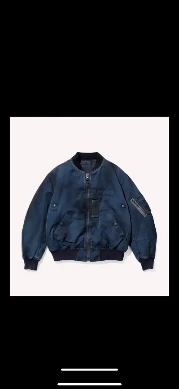 [2]25aw 아프레쎄 빈티지 실크 플라이트 자켓 상품이미지1