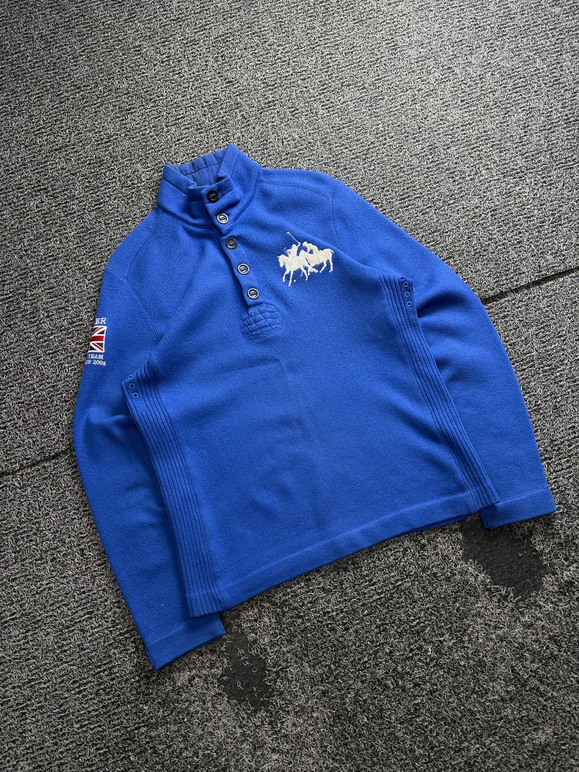 폴로 랄프로렌 아카이브 빅로고 메리노 울 반집업 스웨터 3355 상품이미지1