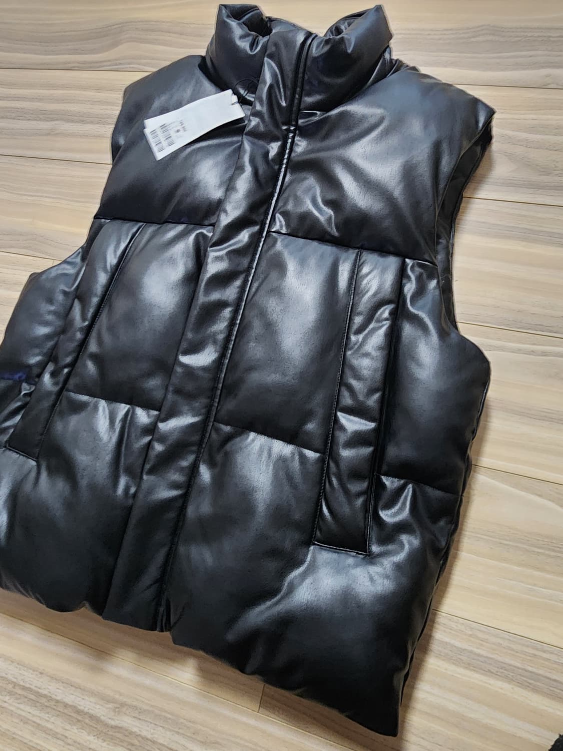 프로젝트엠레더패딩조끼가죽베스트점퍼100블랙 상품이미지2