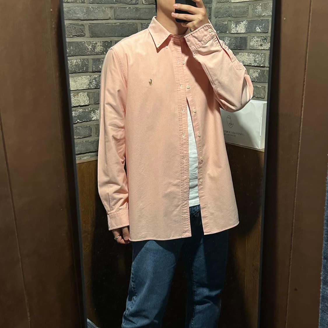 XL) 폴로 랄프로렌 클래식핏 인디핑크 옥스포드 셔츠 상품이미지9