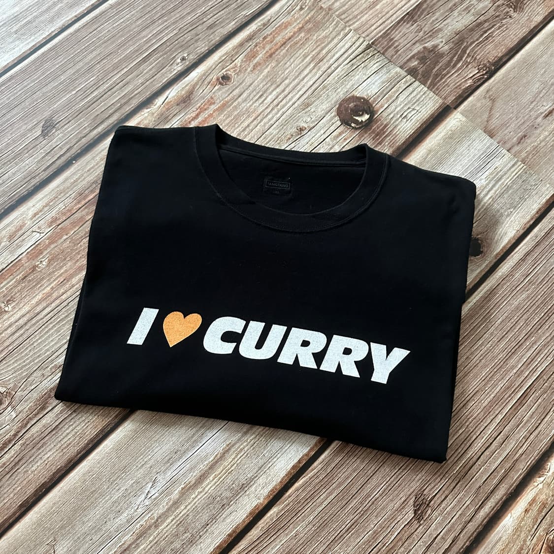 TangTang 탕탕 I LOVE CURRY 프린팅 티셔츠 XL사이즈 상품이미지5