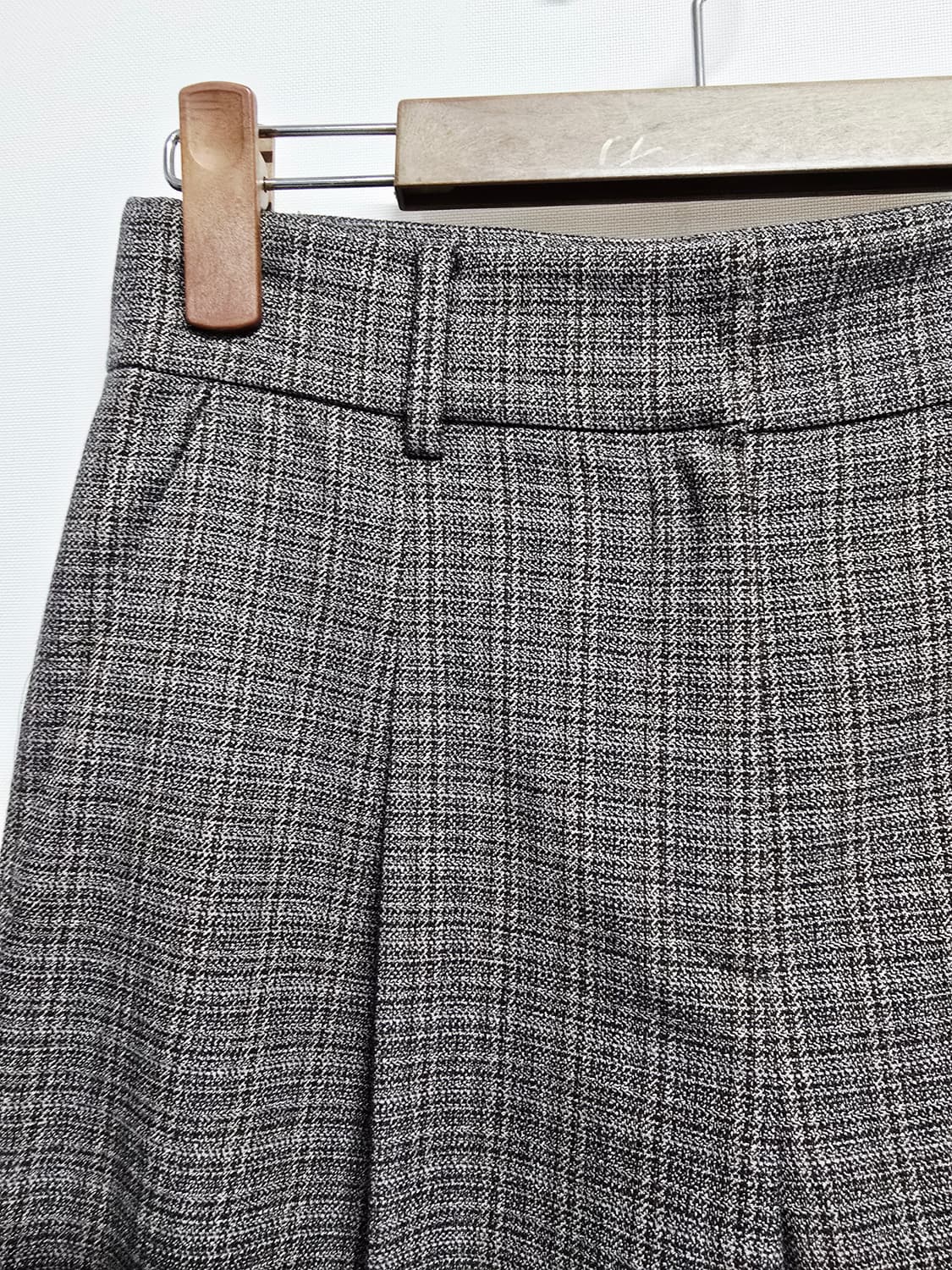 Line에디션 체크 패턴 와이드 팬츠 상품이미지2