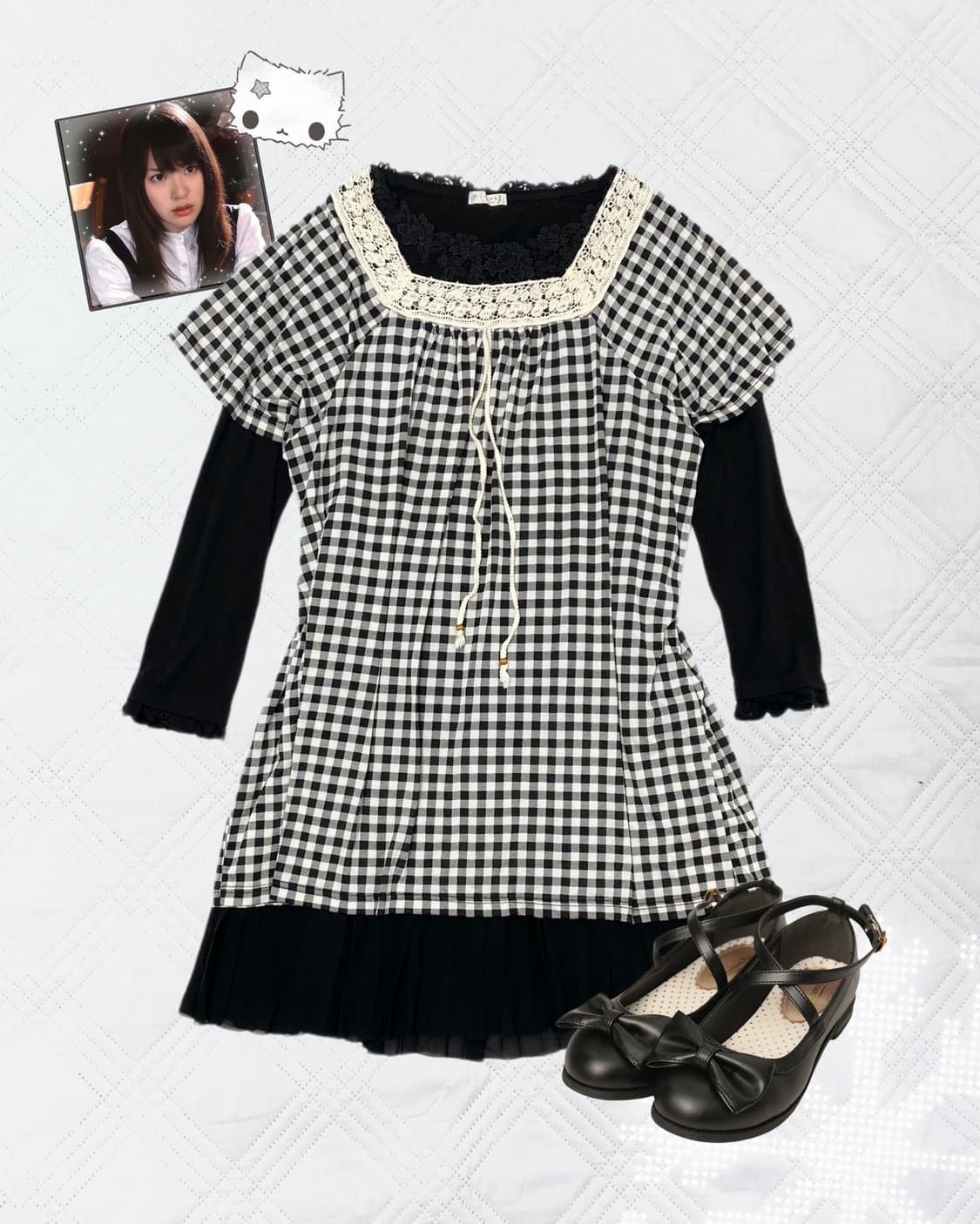 ꒰ঌ 엑시즈팜 무채색 모리걸 세트 🐈‍⬛ ໒꒱ 상품이미지1