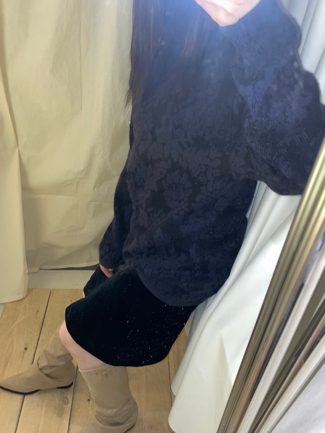 vintage flower turtleneck knit 상품이미지7