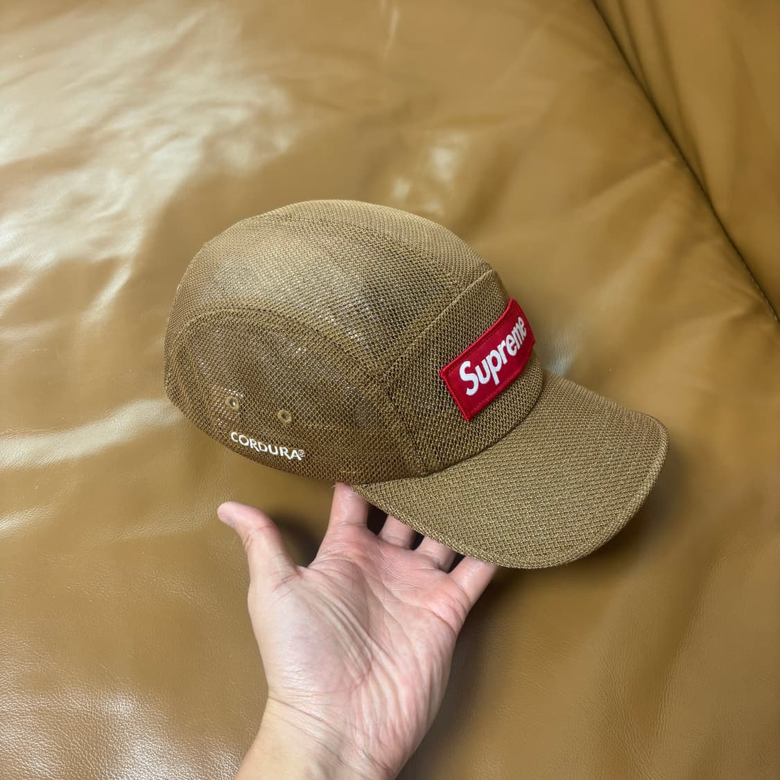 Supreme 슈프림 23ss 코듀라 메쉬 샌드 캠프캡 모자 (Sand) 상품이미지3