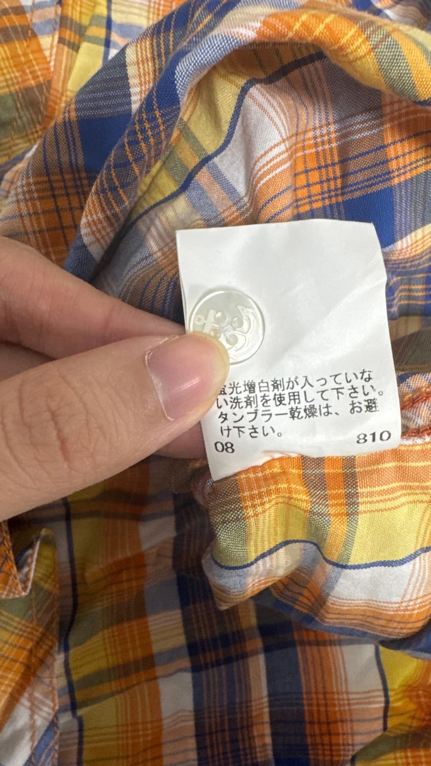 Purple &yellow 체크 반팔 셔츠 상품이미지6