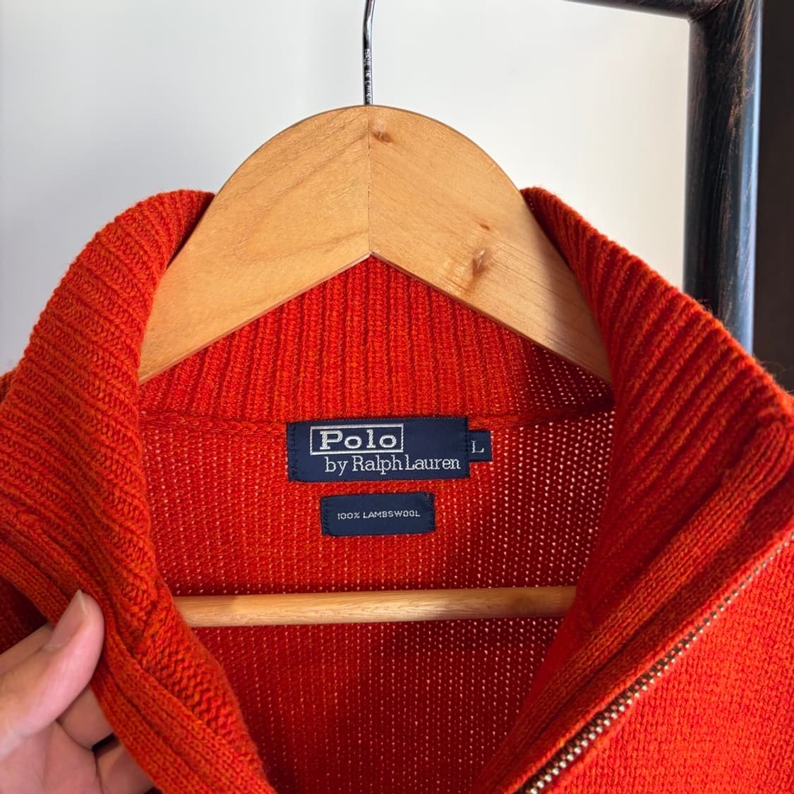 15286 - 폴로 랄프로렌 오렌지 반집업 울 니트 (램스 울 100%) 상품이미지5
