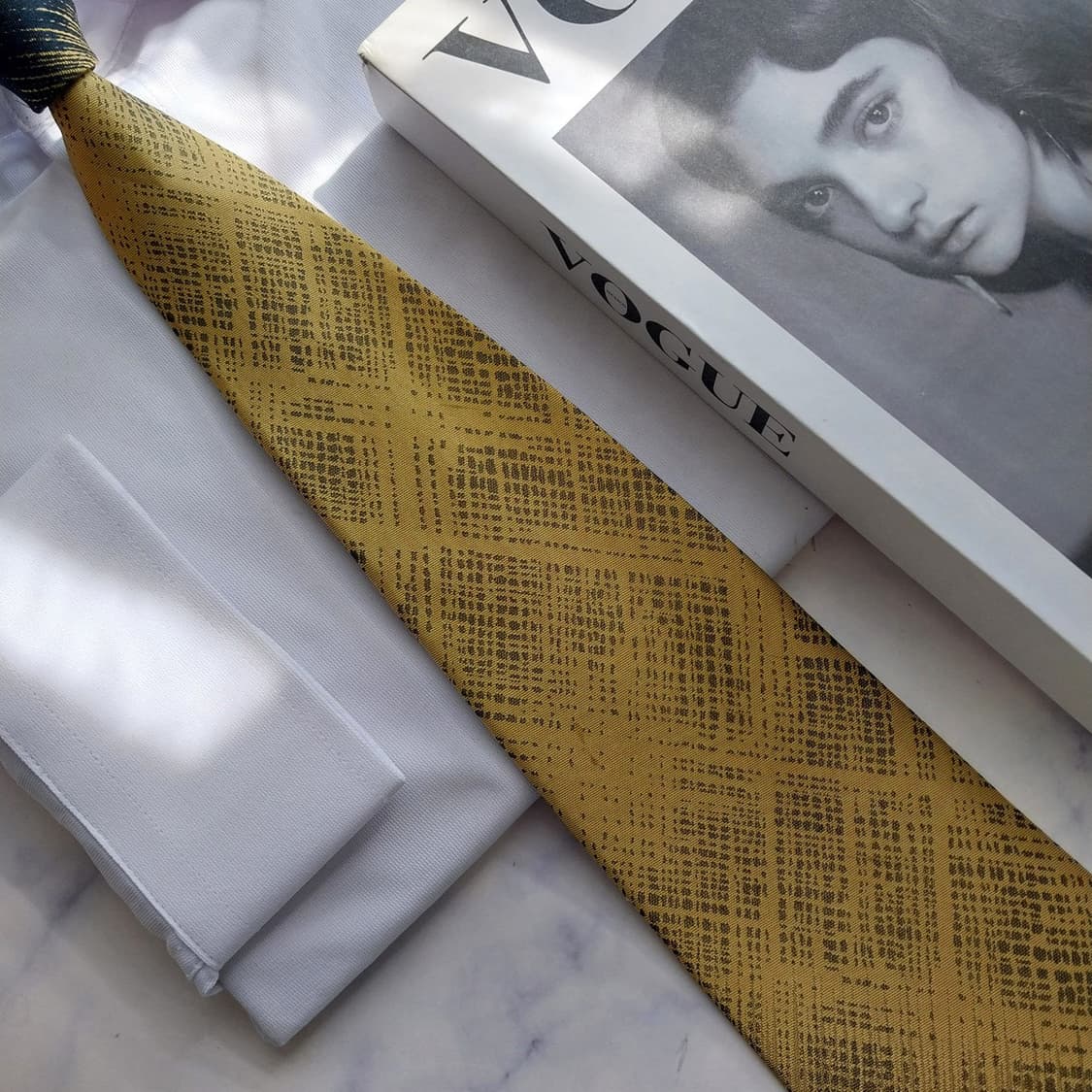 발렌티노 실크 골드 패턴 넥타이 10cm A+~A등급 K2596 상품이미지6