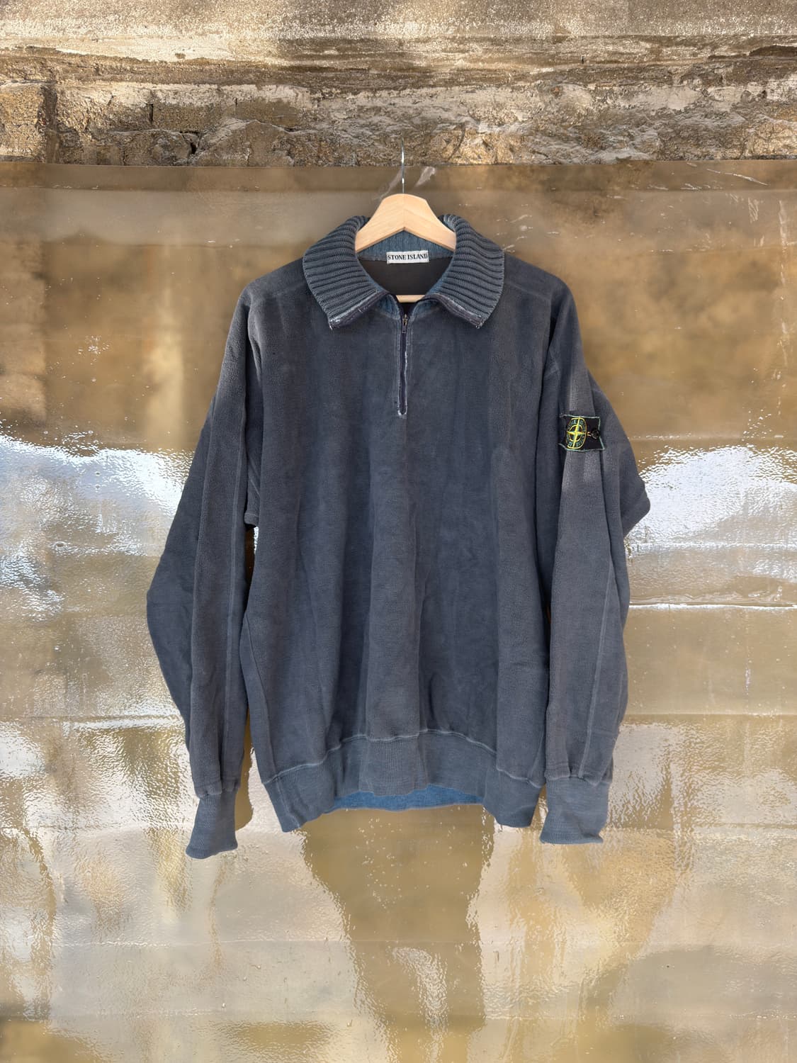 90s 스톤 아일랜드 플리스 1/4 fleece zip 상품이미지1