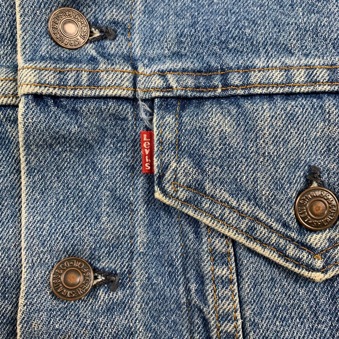 80's made in usa 리바이스 70506 0217 데님 자켓 상품이미지3