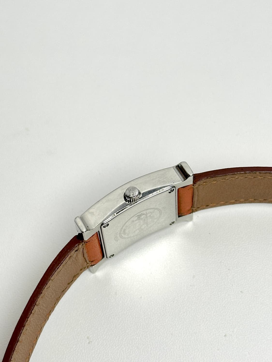 에르메스 H아워 오렌지 가죽 여성 시계 상품이미지8