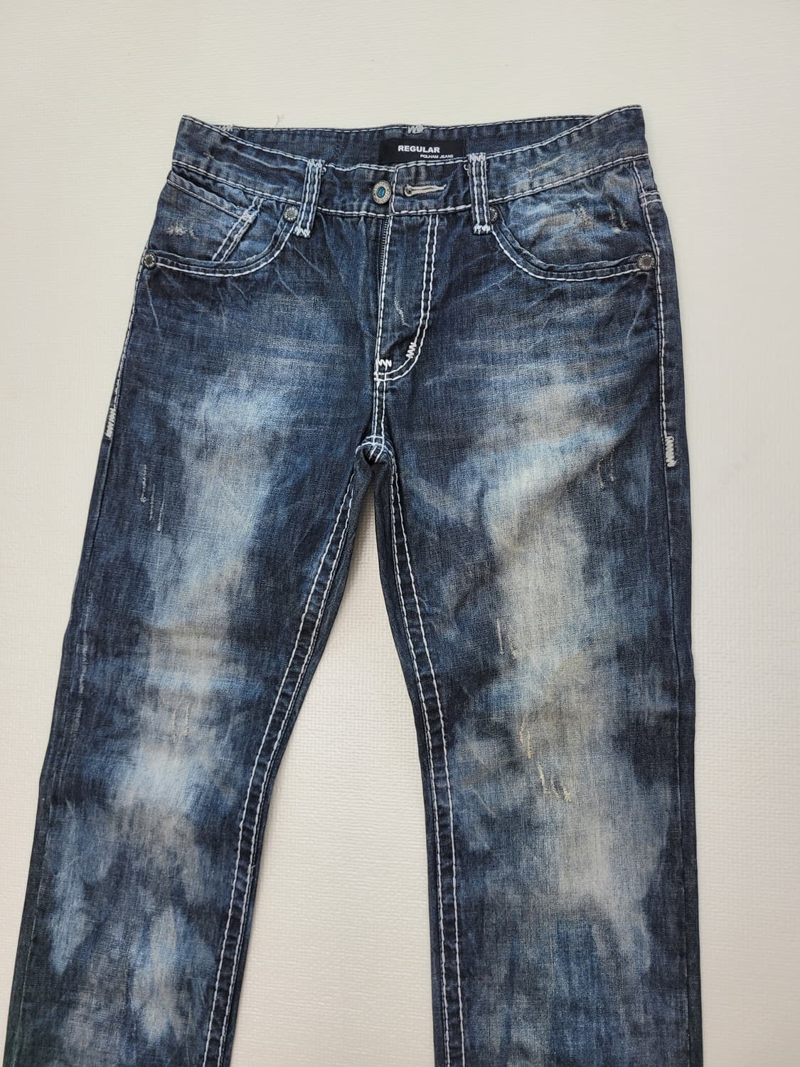 폴햄 POLHAM 남자 워싱 청바지 32 다크네이비 상품이미지3