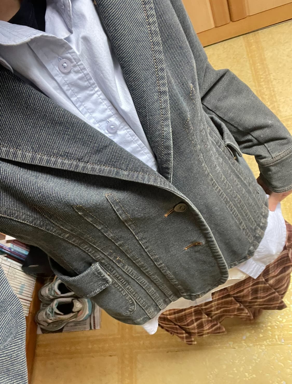 빈티지 데님 워싱 자켓 상품이미지3