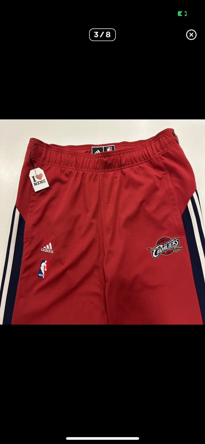 [S] 아디다스 NBA 버튼 트랙 팬츠 레드 A259 상품이미지3