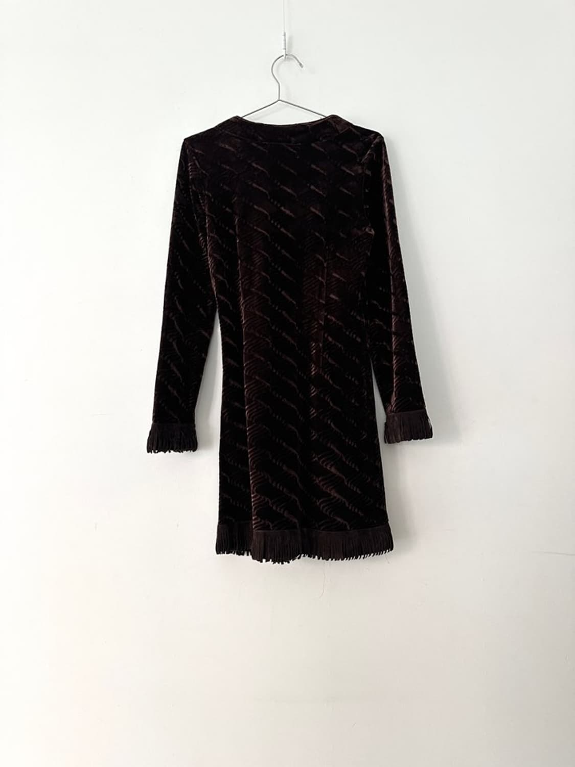 Velvet chestnut tassel ops / brown 상품이미지9