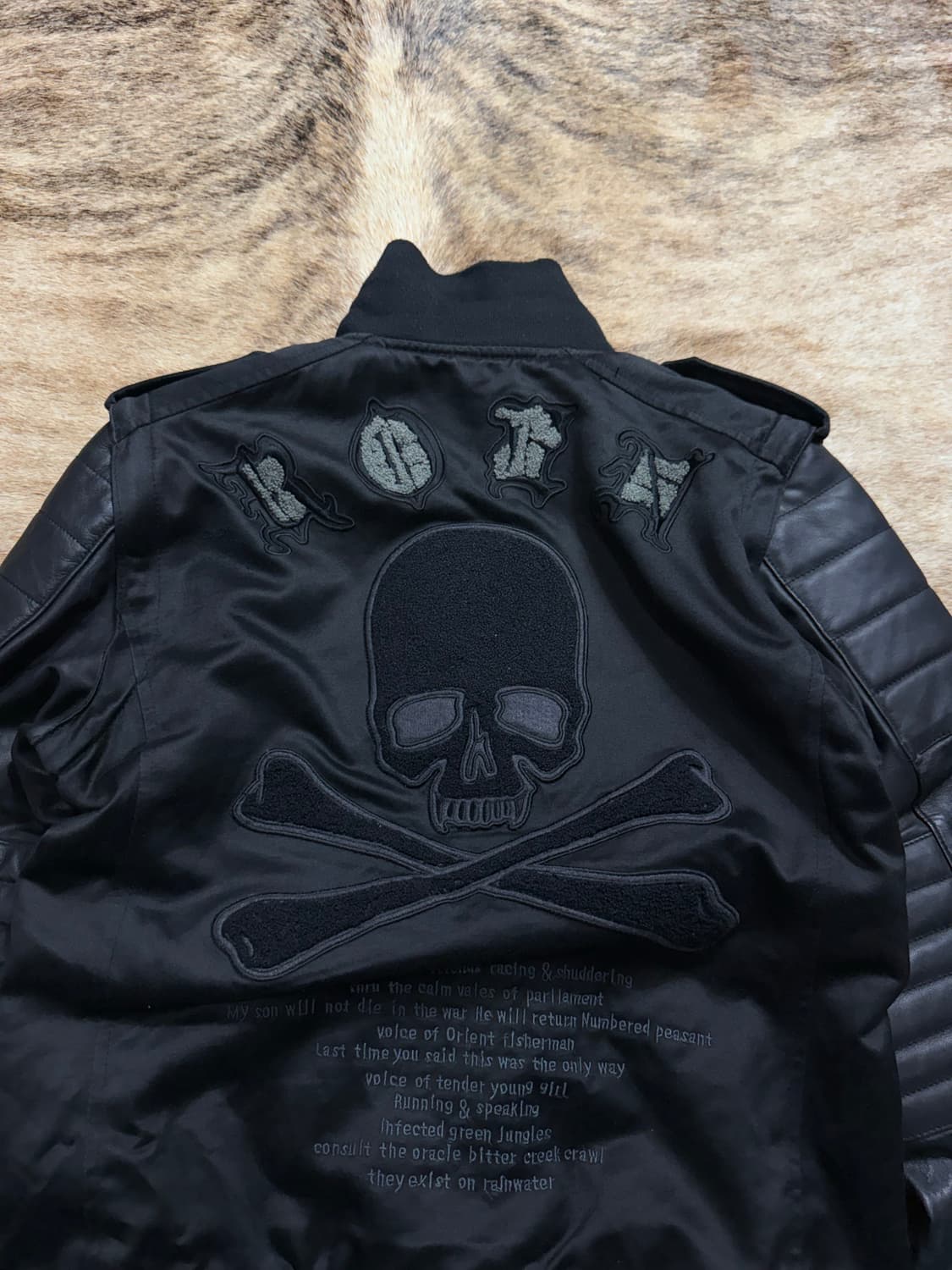 Roen Skull Lambskin Arm Leather Jacket 상품이미지7