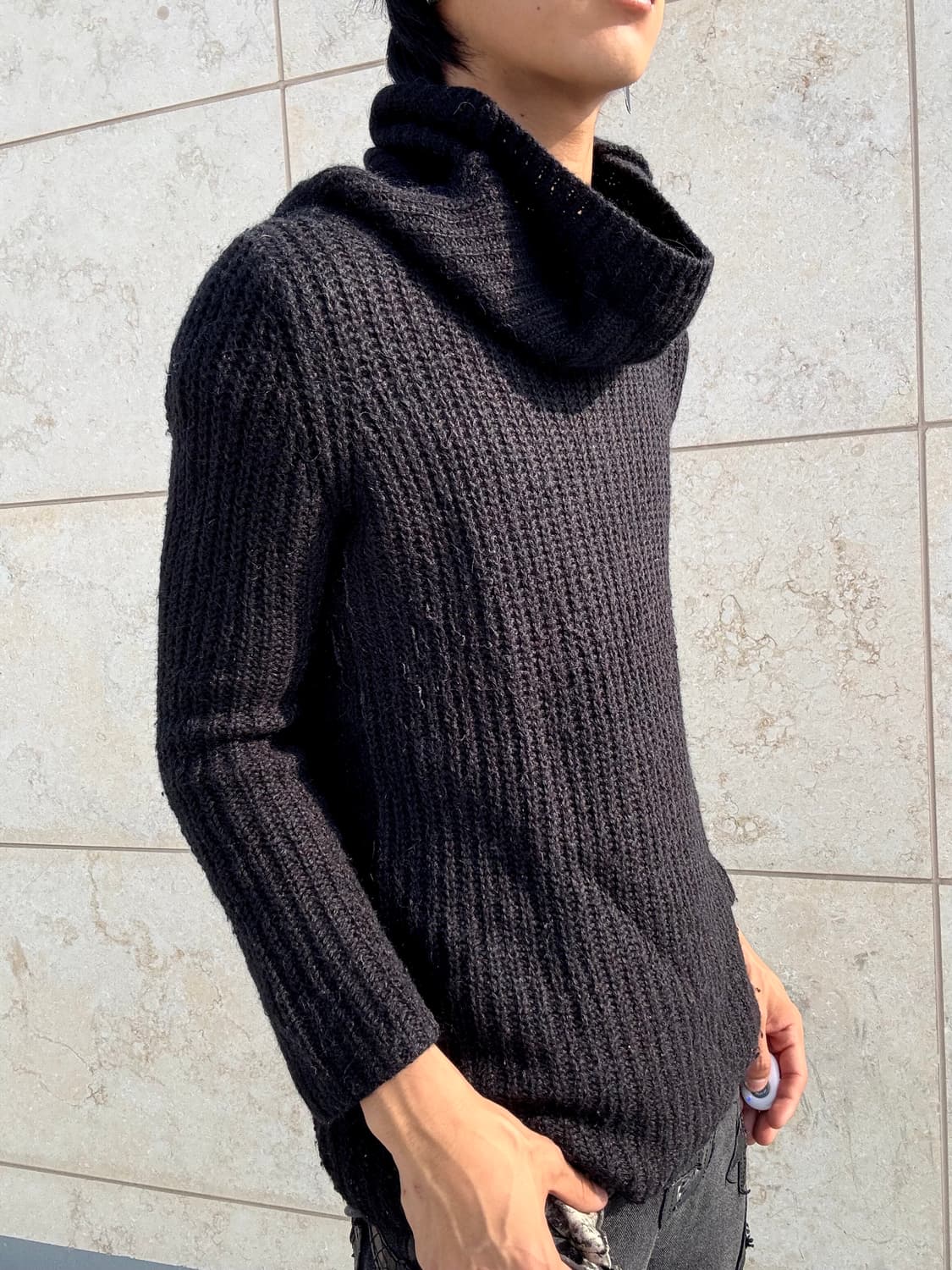 “Vintage” Minimal Mood High Neck Knit Sl 상품이미지1