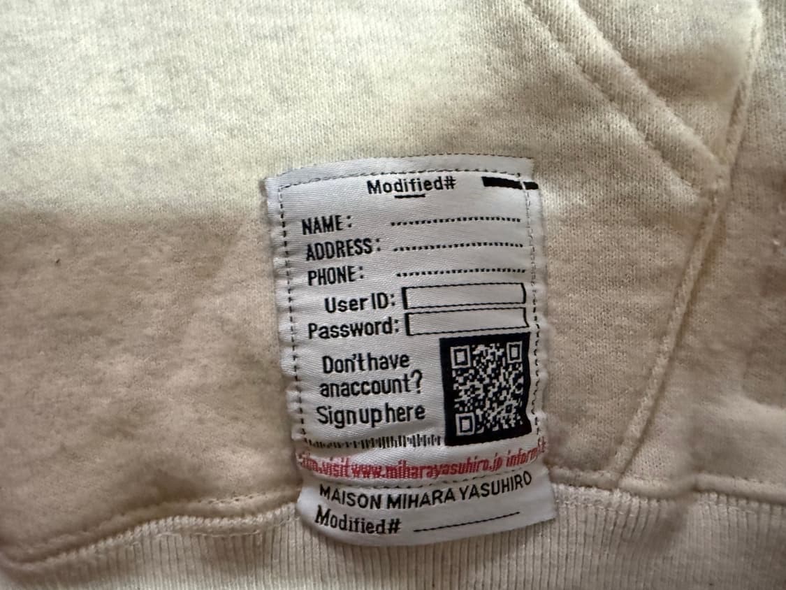 메종 미하라 야스히로 디스트레스 코튼 집업 후드 상품이미지2